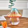 Boho Mushroom Vase - Hydroponic Cylinder Planter for Living & Dining Room, Vibrant Pastel Colors, Perfect for Coffee Shop & Home Decor, Plant Deco