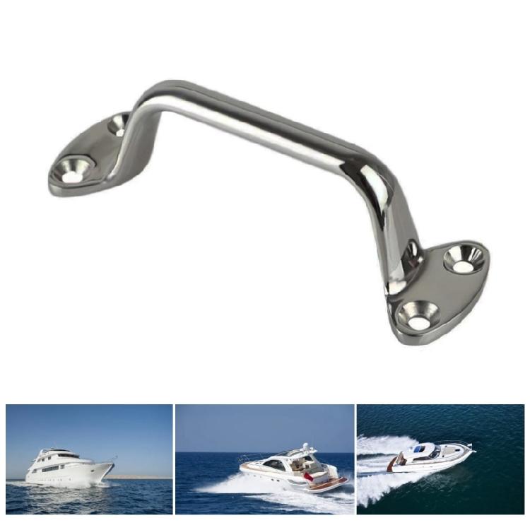 Heavy Duty 6" Steel Boats Handrail Anti Rusts Marine Hardware Comfortable Hold Handrail for Secure Marine Navigation