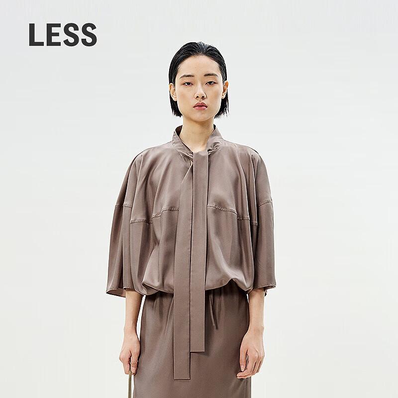 LESS 2025 Summer Mulberry Silk Loose Shirt S