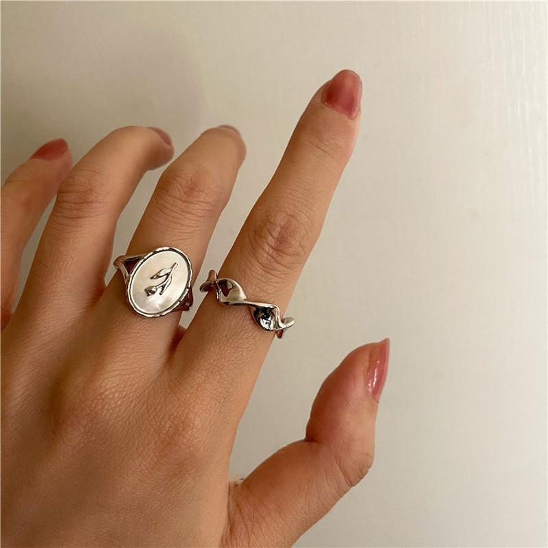 Elegant Korean Inspired 925 Silver Moebius Twisted Abstract Ring For Gift Giving