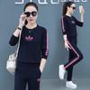 Autumn 2025 Women's Korean Style Casual Sportswear: Plus Size, Loose Slimming Long Sleeve Running Two-Piece Set.