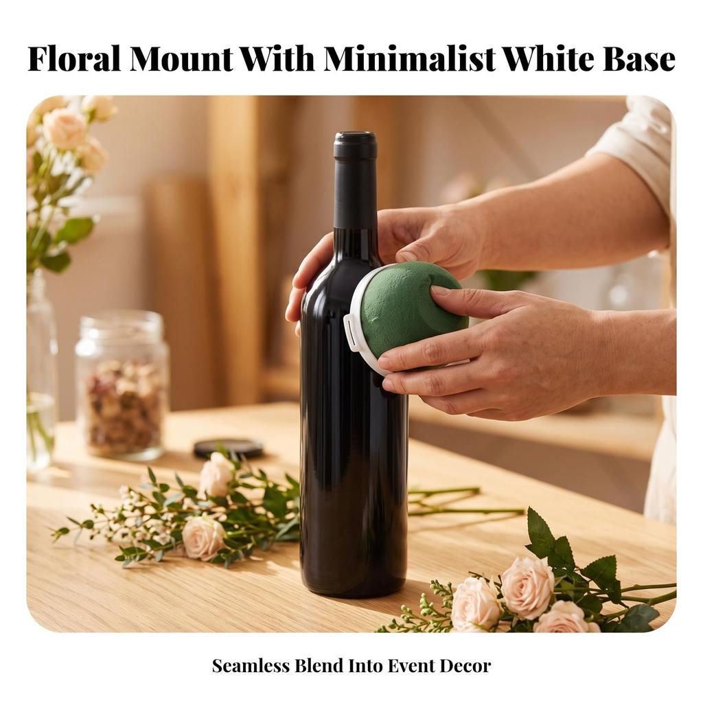 24 Pieces Floral Foam Holder Green Flower Cage Reusable for Table Centerpieces