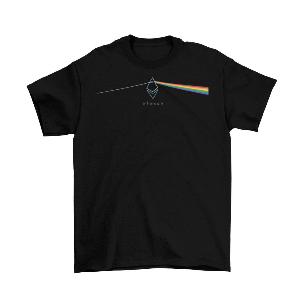 Men's Cotton T-Shirt, Quick Dry Breathable, Summer Casual Wear Ethereum Pink Floyd T-Shirt Unisex Cotton Adult Dark Side of Moon Crypto New