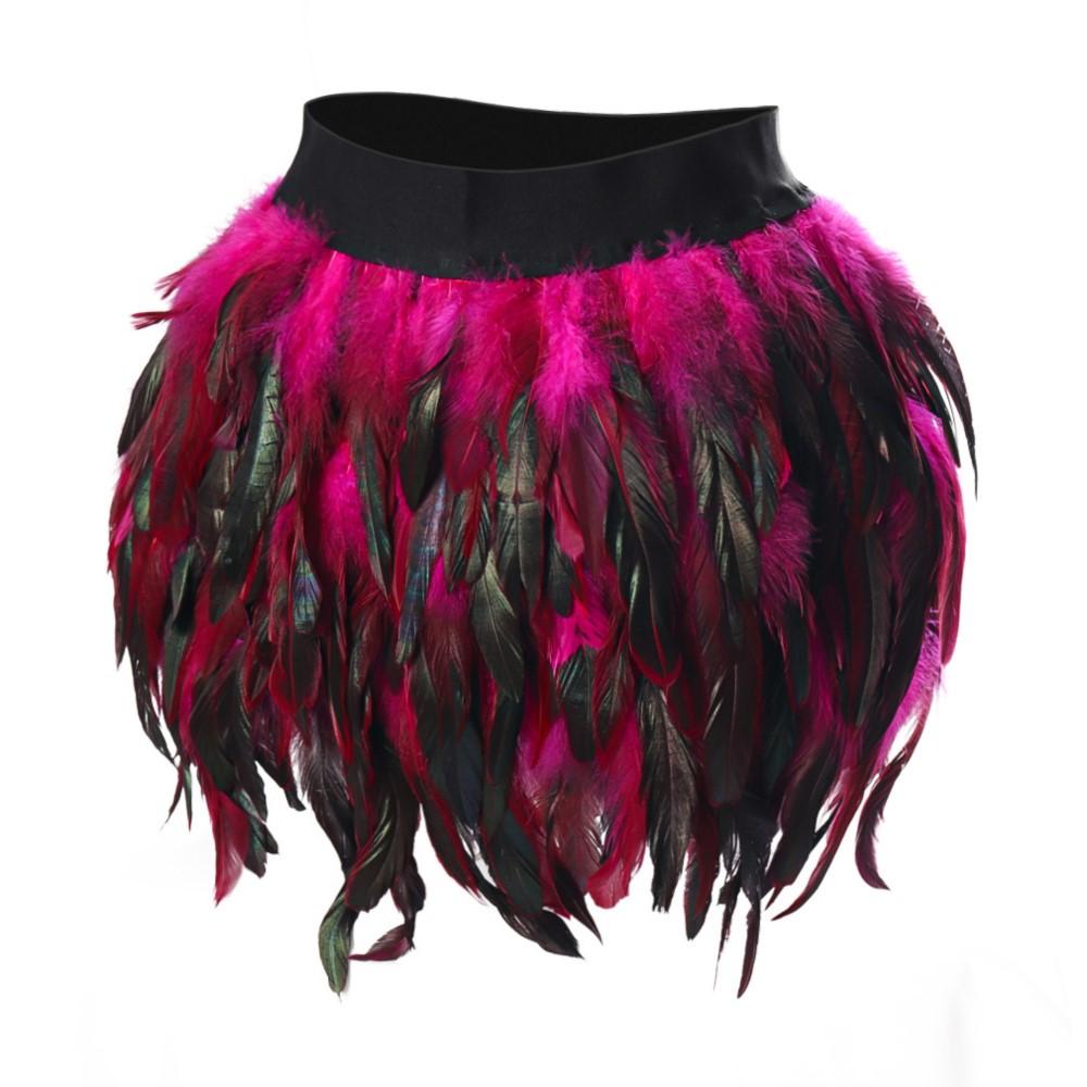 Irregular Dance Skirt Gothic Festival Carnival Party Dance Summer Women's Fashion Feather Skirt Bar Jazz Multi-color Short Skirt