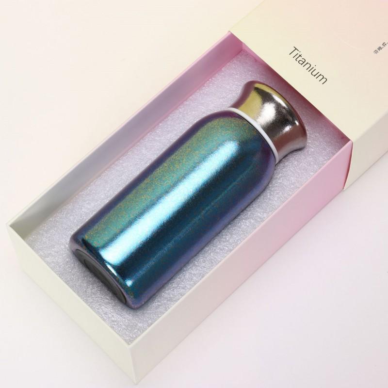 Mini Titanium Vacuum Insulated Travel Mug Women Portable Pocket Cup 200ml Lightweight Luxury Gift Box