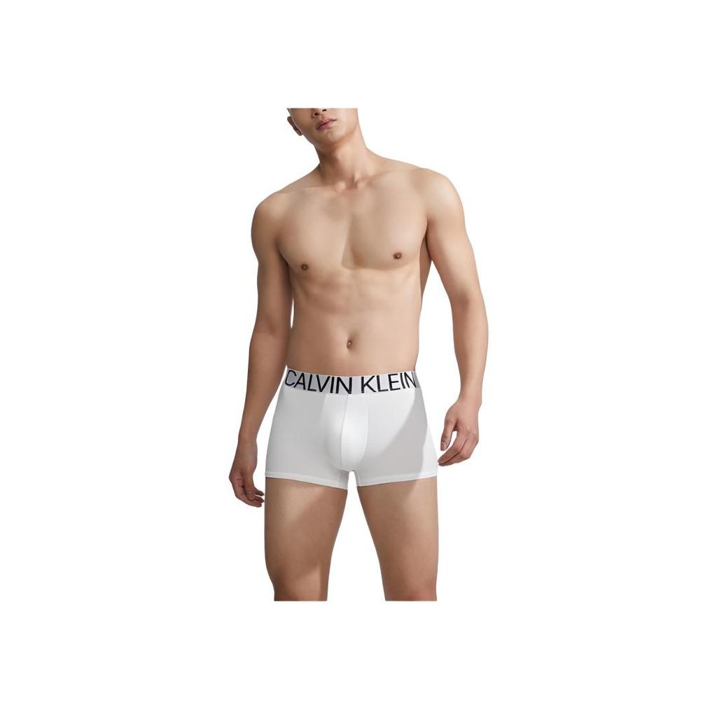 Calvin Klein Breathable Letter Print Hipster Boxer Briefs Men Underwear White NB1703O-1