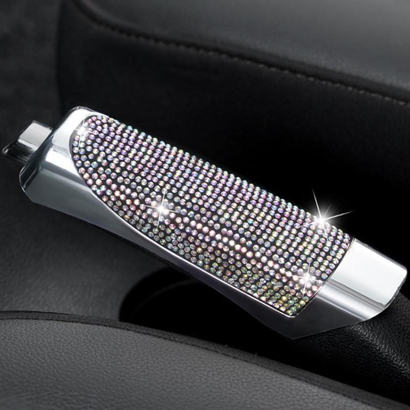 Universal Crystal Car Handbrake Covers Anti-Slip Auto Gear Shift Collars Diamond Car Bling Accessories Interior