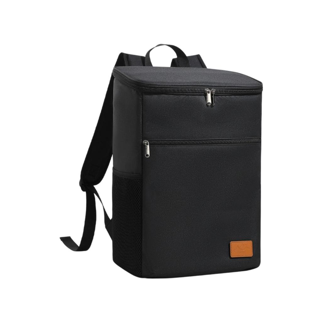 Oxford Fabric Insulated Backpack with Zipper Large Capacity Thermal Cooler Bag for Outdoor Use and Food Storage