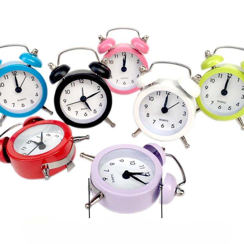 Mini Metal Alarm Clock Cute Creative Student Children's Small Alarm Clock Exchangeable Clock Face