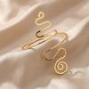 Geometric Line Wrapped Arm Cuff Adjustable Open Arm Cuff Women's Simple Fashion Accessory Holiday Gift