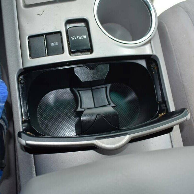 New New Car Black ABS Center Console Water Cup Holder Ert Divider Fit For Toyota Highlander 2008 2009 2010 2011 2012 2013