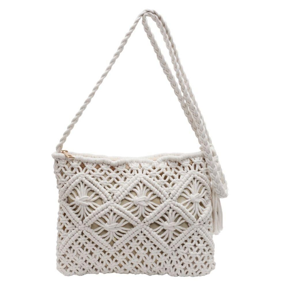 Korean Style Crochet Crossbody Bag Ethnic Style Ladies Underarm Bag  Travel