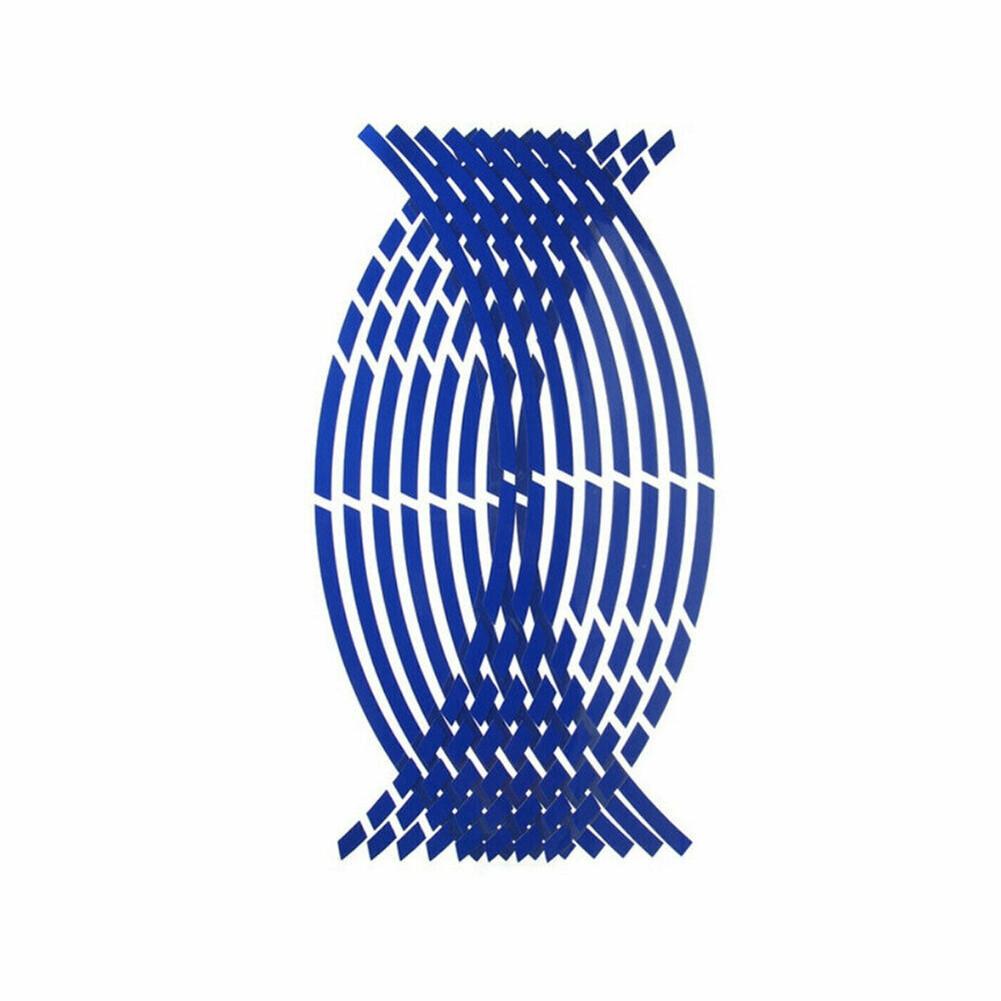 Blue Wheel Rim Sticker Edge Strip Reflective Wheel