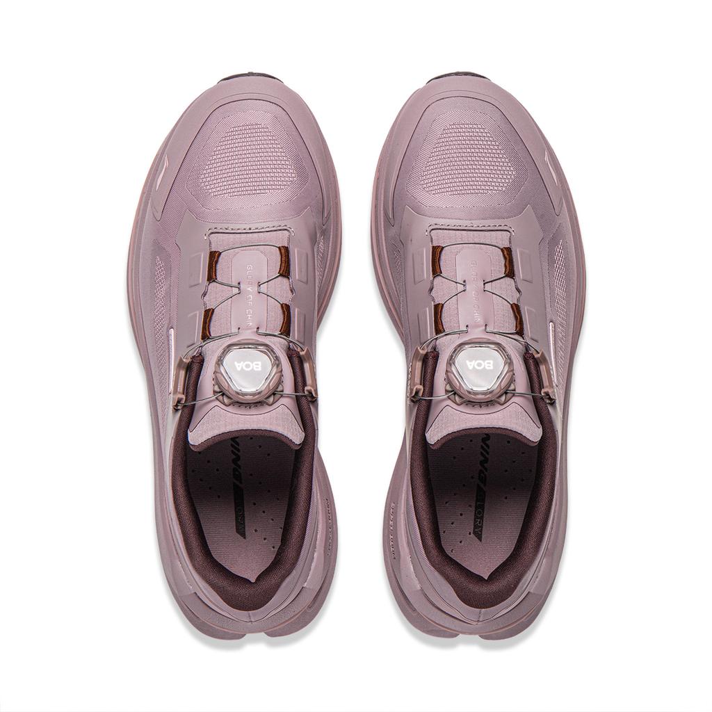 Li Ning Ultra Igniting Slip Resistant, Abrasion Resistant, Rebound Low Top Casual Shoes Women's Soft Pink Purple AGLV264-4