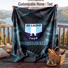 Flannel Blanket Lazio FC Print Custom Name Text Soft Throw for Sofa Bed