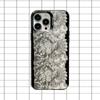 Koronkowy Styl Fajnej Dziewczyny Etui na Telefon Dla iPhone 16,15,14,13,12,11,8,7,Pro,Max,Plus,Mini,XS,SE Odporne na Upadki Czarne Matowe Twarde