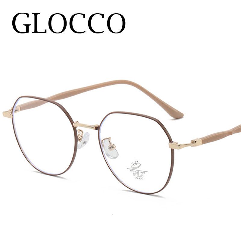 Luxury Vintage Myopia Glasses for Women Unisex Blue Light Blocking Round Eyewear Fashion Nearsight Eyeglasses