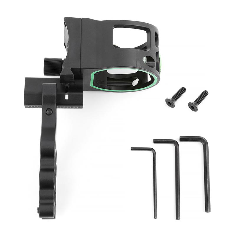 M1 5-Pin Bow Sight Black Aluminum Alloy Ambidextrous Flip-Up Archery Sight with Light for Compound Recurve Bow Hunting Shooting