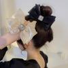 Big Bow Hair Tie Ponytail Hairband Exquisite Diamond Women Girl Pretty Elastic Hair Ring Headdress Accessories Versatile