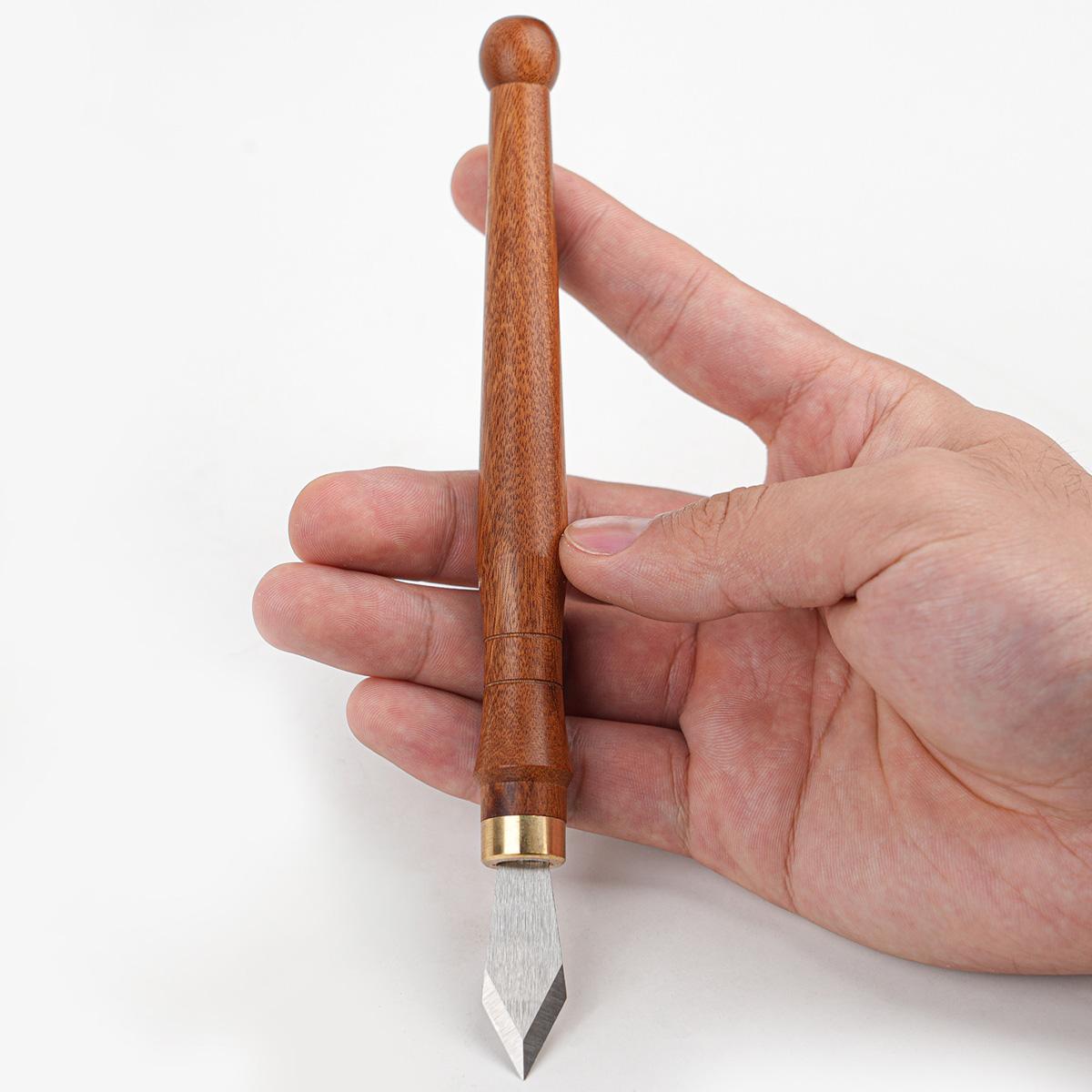 

Wood Dual Bevel Carving Knife Tool, Precision Striking Knives with High Carbon Steel Blades for DIY Craft Sculpture Carpenter 1pc