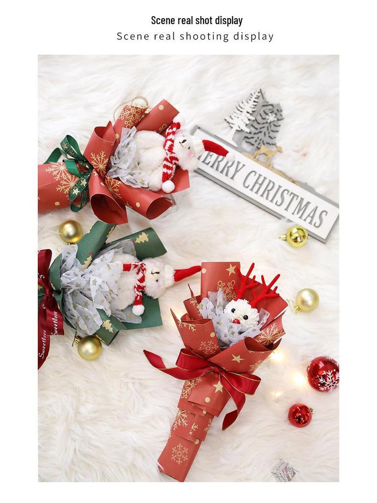 DIY Christmas Cartoon Doll Bouquet - Creative Handmade Gift for Girls and Best Friends