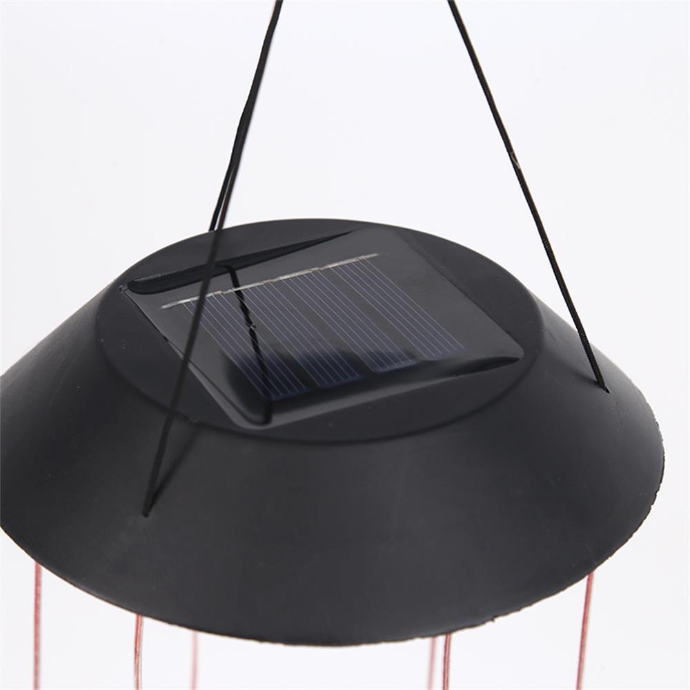 1 Stück Solar-Windspiel-Licht LED Bunt Allmählicher Wechsel Außenhof Gartendekoration Atmosphäre Kronleuchter