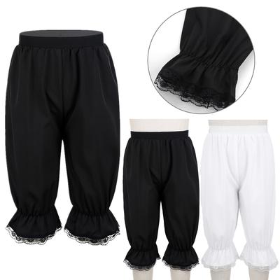 Dětské Dívčí viktoriánské kalhoty Cosplay Kostým Jednobarevná Volná krajka Trim Dance Bloomers