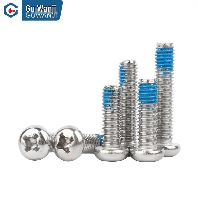 Guanwanji 304 Stainless Steel Pan Head Screws with Threadlocker