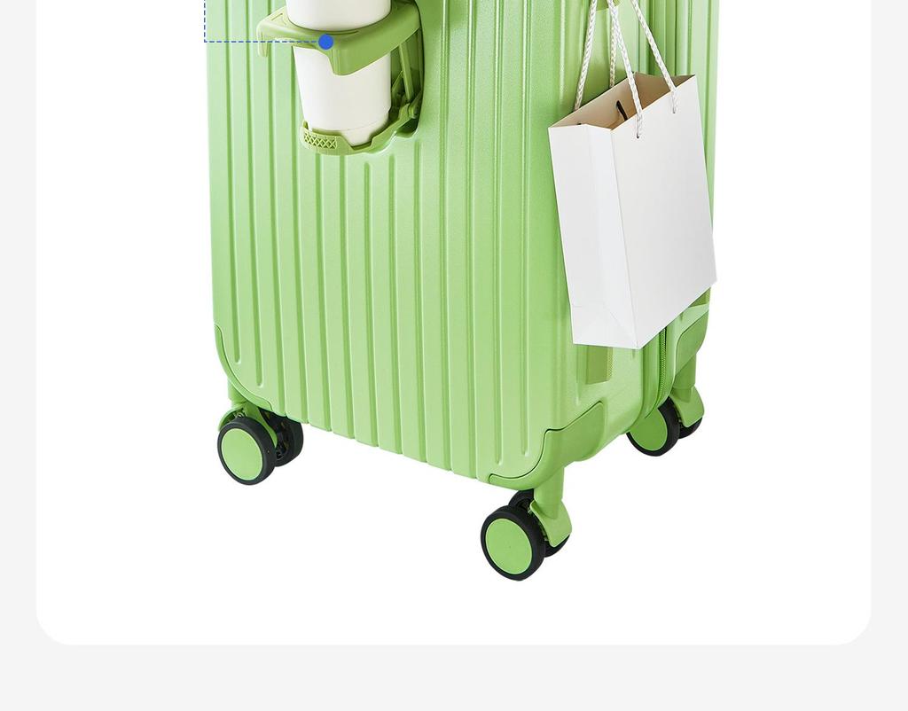 Free Shipping: 20-inch & 24-inch Front-Opening Multifunctional Trolley Suitcases with Wide Handles
