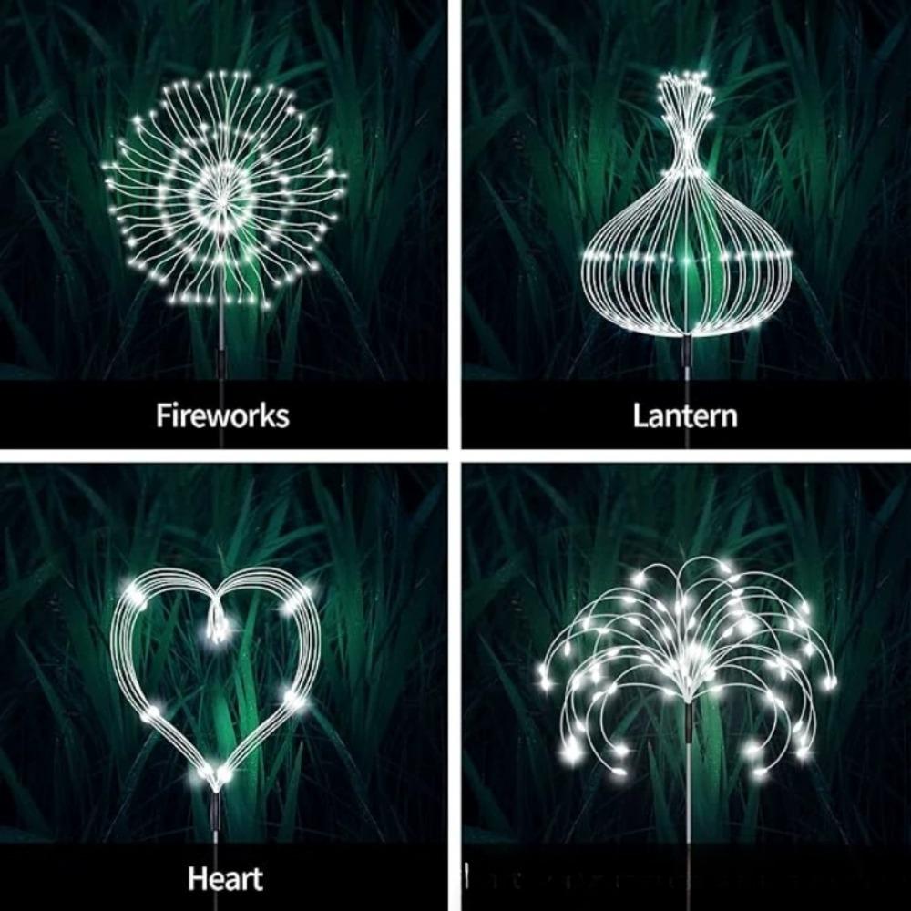 

Светодиодные напольные фейерверки на солнечной батарее, Светодиодные гирлянды для DIY, Украшения для сада и газона, Пейзажное освещение для свадьбы, вечеринки и Рождества 60LED белый
