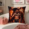 UFC Fighter Star KKhamzat Chimaev Cushion Cover Pillowcase Short Plush Invisible Zipper Room Sofa Cushion Cover