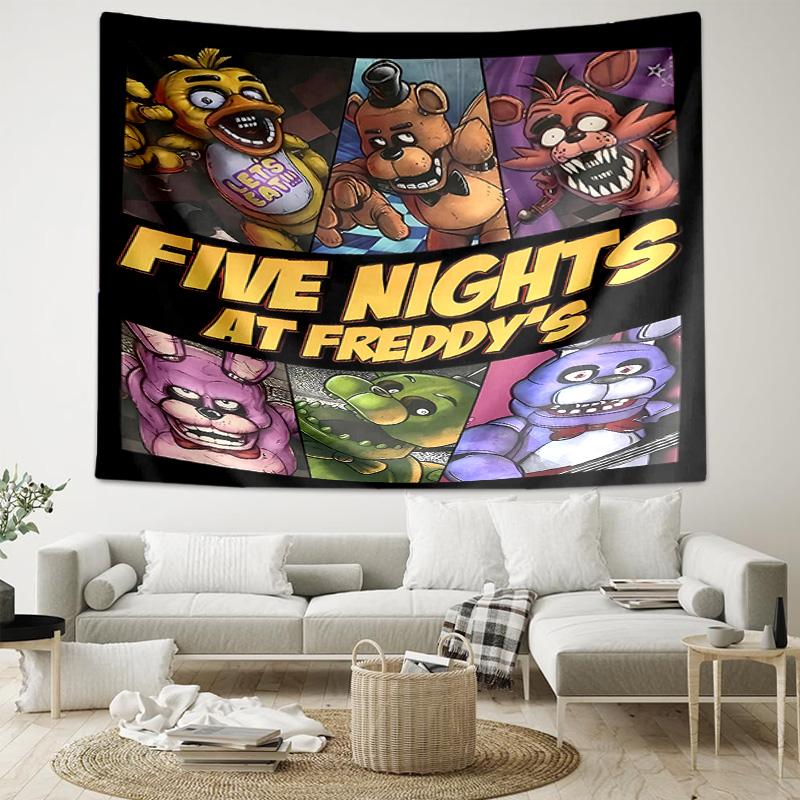 1pc Cartoon Five Nights at Freddys Tapestry, Living Room, Bedroom, Office, Party Decor, Ideal Festive Gift