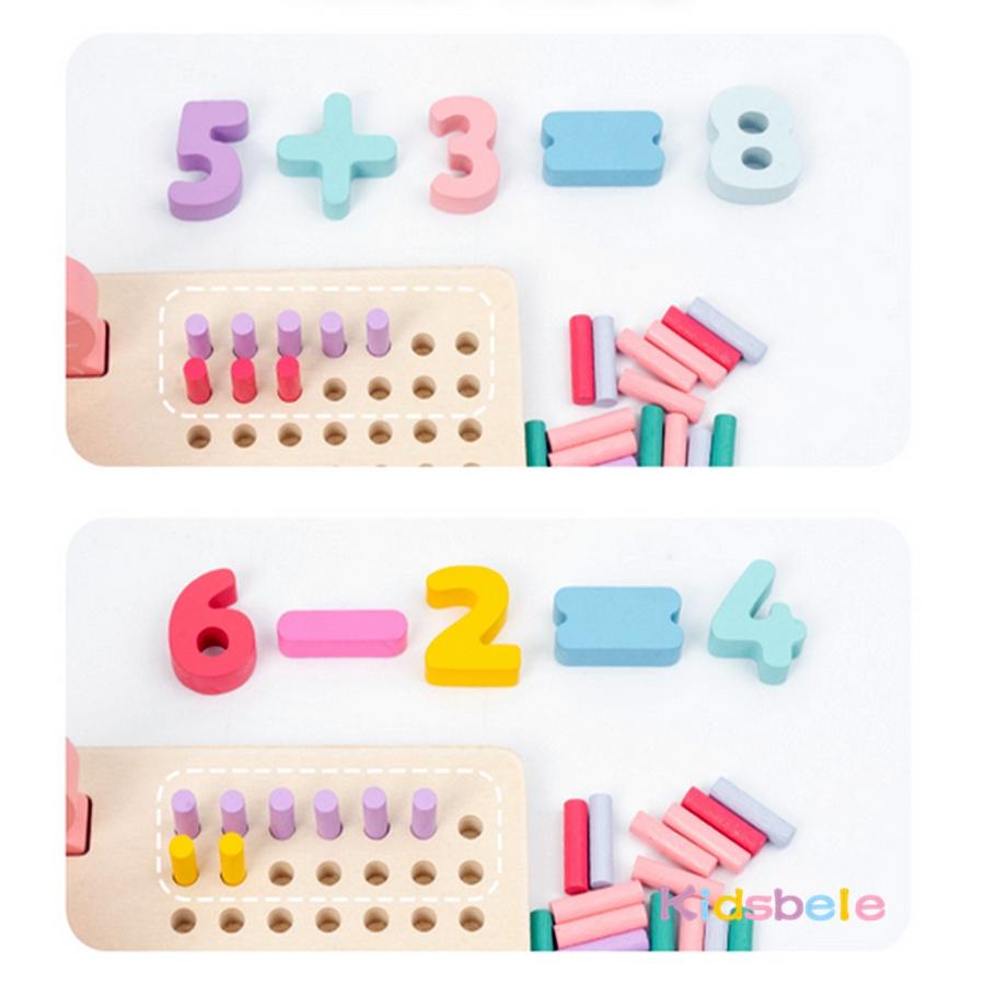 Montessori Wooden Shape Number Matching Building Block Toys 5 In 1 Color Fruit Cognition Fishing Toy Fine Motor Skill Board Game