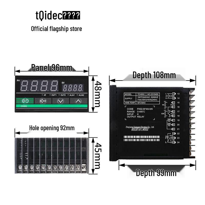 Taiquan TCH502 PID Temperature Controller with Multiple Inputs