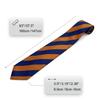 SHLAX&WING Silk Tie for Men, Striped, Blue and Yellow, Standard Size 147cm