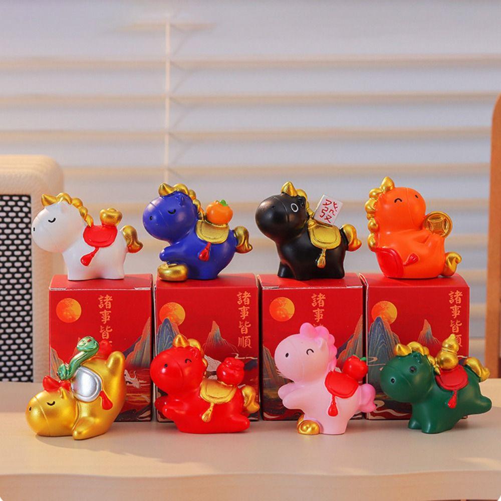 Chinese Style New Year Mascot Miniature Desktop Ornament Zodiac Ornaments  Car Decoratio