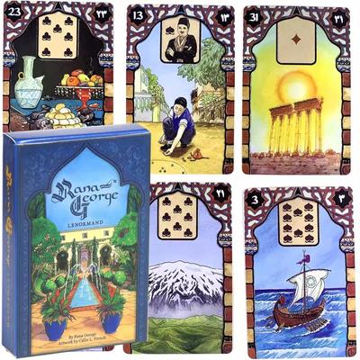 Rana George Lenormand Oracle Deck Cartas de Tarô Originais Jogos Adivinhação Festa Desktop Brinquedo Entretenimento Lazer 18+