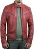 European and American men's leather jacket male teen stand-up collar punk men's locomotive leather jacket