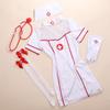 Sexy Nurse Uniform Cosplay Uniform Jerry Nurse Emotional Training Naughty Moe Costume 5 Piece Set Costume Necklace Stethoscope Stockings Gloves
