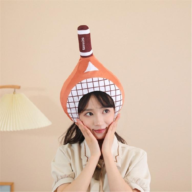 Funny Adult Stuffed Tennis Racket Shape Hat Christmas Headwear Women Teen Carnivals Party Gift Birthday Christmas Hat