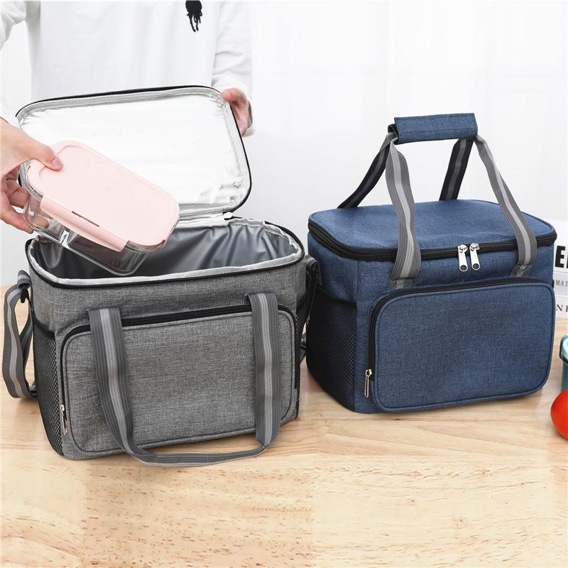 Durable Oxford Cloth Portable Thermal Lunch Bag Picnic Food Insulated Cooler Bags Office Travel Lunchbag