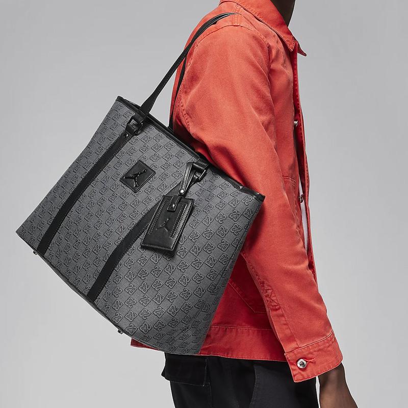 Jordan Water Repellent Fabric Tote Bag, Shopping Bag, Handbag, Shoulder Bag Men's Gray HF1890-070