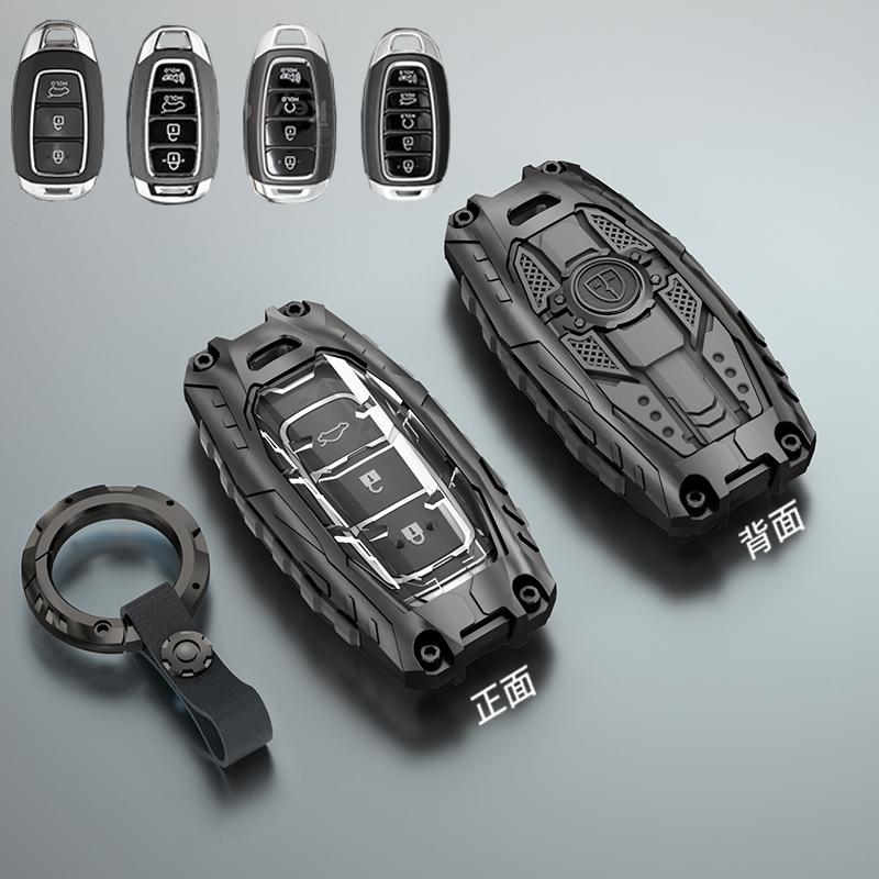 

Galvanized Alloy Silicone splicing Car Key Cover Case For Hyundai Fista I30 I35 I40 Kona Elantra Solaris Grandeur Accent SantaFe