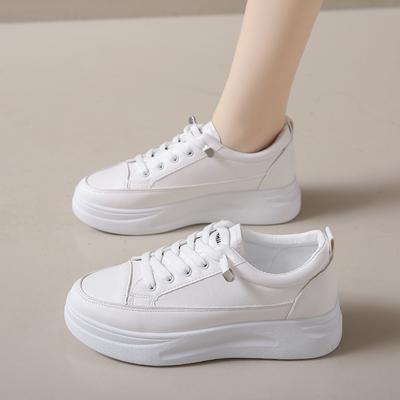 NOUVELLES baskets vulcanisées pour femmes, chaussures de course en cuir PU, chaussures de marche, baskets décontractées, chaussures plates à la mode pour femmes