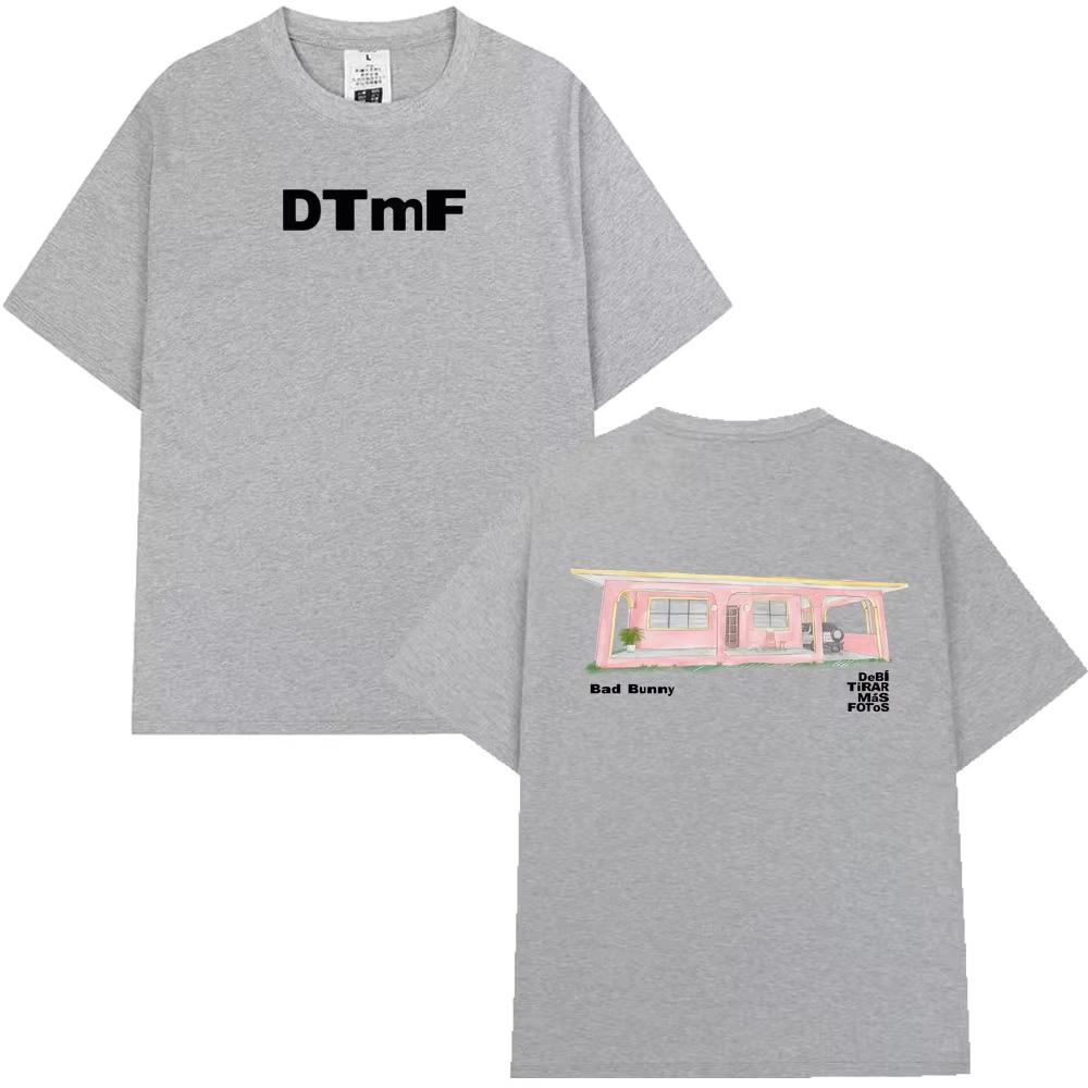 Bad Bunny DTMF Tour Merch T-shirt Debi Tirar Mas Fotos T-shirts Hommes Femmes Hip Hop Manches Courtes Oversize T-shirt Cadeaux Fans Hauts