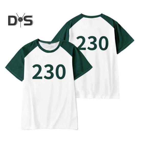 230 001 007 Tracksuit Cosplay Costume Korean Unisex Jacket Short Sleeve Top Jogging Pants 3 Piece Track Suit Set Masquerade Party Outfit