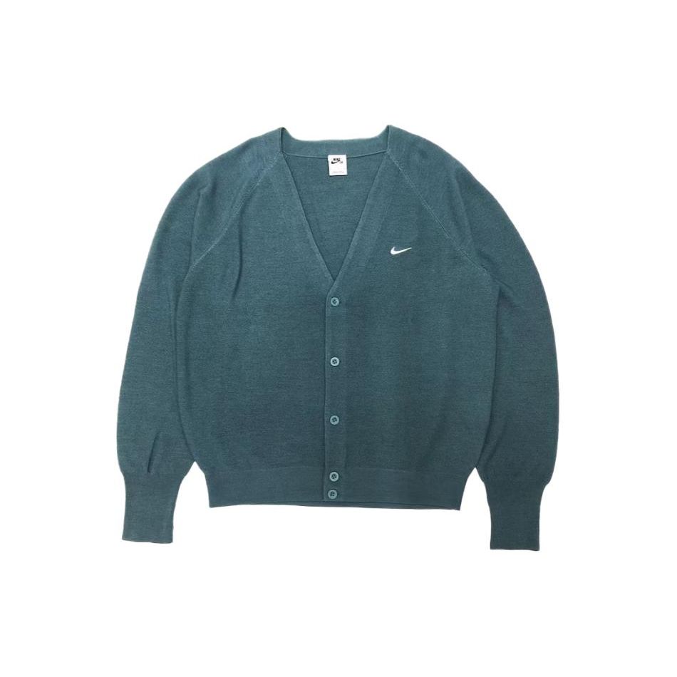 Nike SB Skateboarding Loose Fit Knit Cardigan Sweater Men s Teal Green DQ6307-379 M