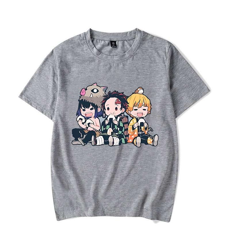 Funny Anime Hashibira Inosuke Kamado Tanjirou Agatsuma Zenitsu Cartoon Print T-shirt Summer Cool T Shirt Women Men Short Sleeve