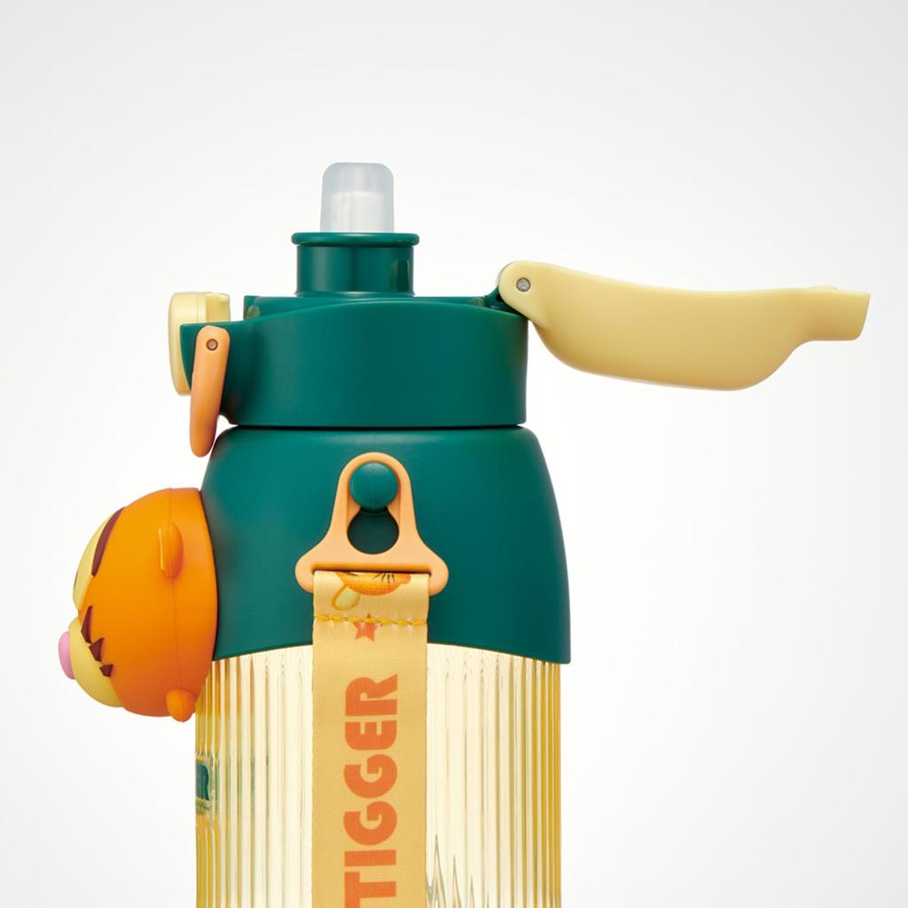 Skater 590ml Water Bottle with Disney Tsum Tsum and Tigger Mascot Cute Straw for Boys and Straw, Design, Type, Girls, Kids, PMSHP6-A