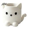 Multi-purpose Stationery Holder Pen Holder, Cartoon Cat Shape Desk Organizer, Smooth Surface Decorative Animal Shaped Pencil Cup for Pencils Gel Pens